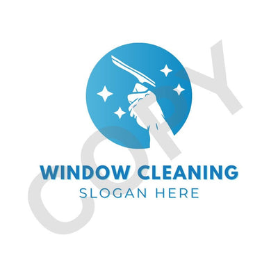 Circle window cleaning logo simple modern editable