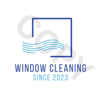 Editable Square Logo with Water Waves