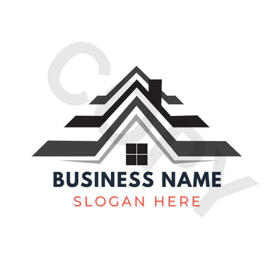 Logo for Contractors Striped Roof House