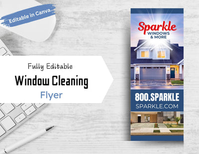 Customizable Cleaning Services Flyer Canva Template | Editable Flyer Design | Window Cleaning | House Cleaning | Professional Sales Flyer