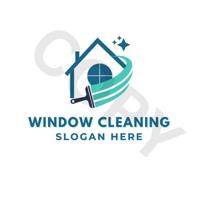 Fully Editable Window Cleaning LOGO | Squeegee Logo design | Modern | Simple | Window Washing Logo for Business | Personalized | Custom