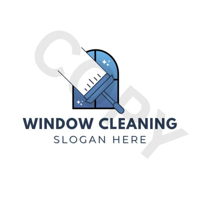 Logo for Window Cleaning Window with Squeegee