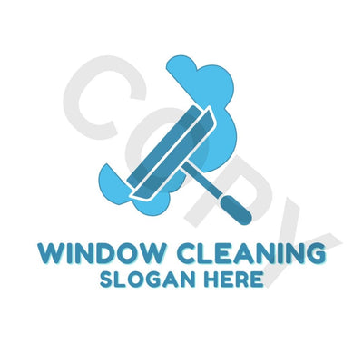 window cleaning Logo editable squeegee