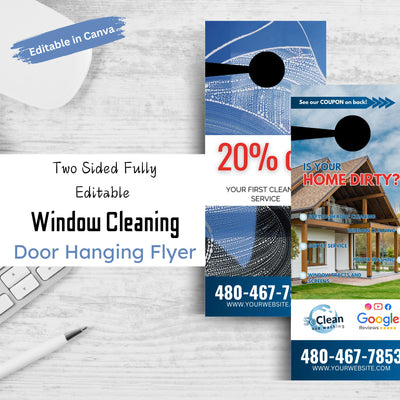 Two-Sided Editable Window Cleaning & Pressure Washing Flyer