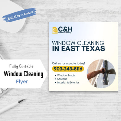 social media and flyer template for window cleaning businesses