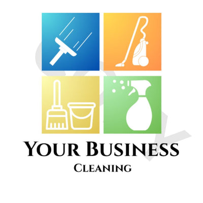 Fully Editable Cleaning Business Logo | Canva Template | House Cleaning | Janitorial Business | Customizable Design | Multi Color | DIY Logo