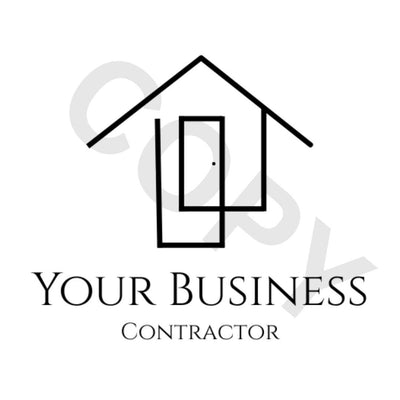Simple Geometric House Outline Logo for Contractors